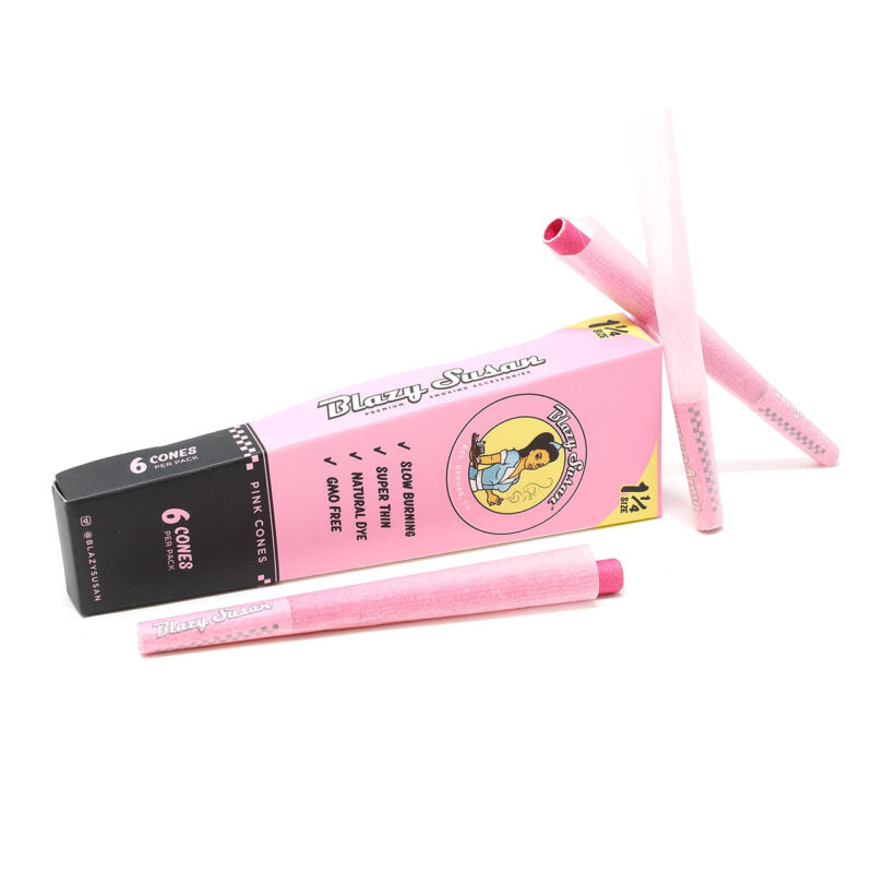 Blazy Susan - 1 1/4 Pink Prerolled Cones - 6